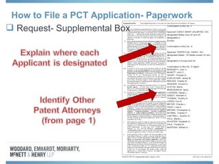 How to File a PCT Application- Paperwork
 Request- Supplemental Box
 