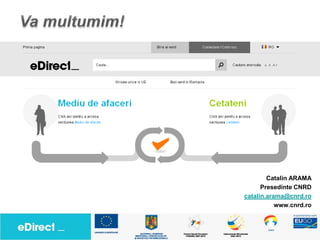 Catalin ARAMA
      Presedinte CNRD
catalin.arama@cnrd.ro
           www.cnrd.ro
 