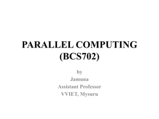 Comprehensive Introduction to Parallel Computing and Programming ...