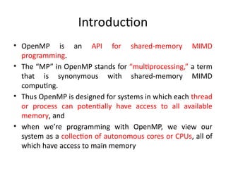 Comprehensive Guide to Shared-Memory Programming with OpenMP | PPTX