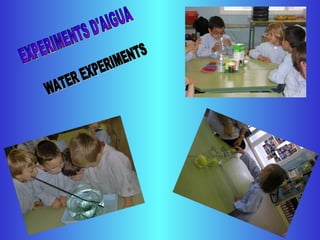 EXPERIMENTS D'AIGUA WATER EXPERIMENTS 