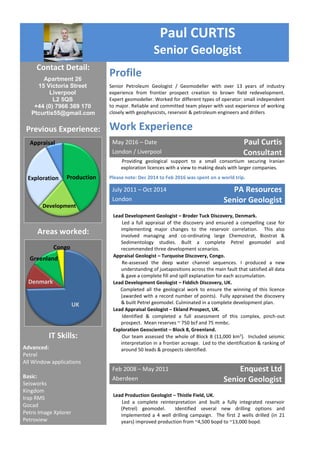 Basic resume templates to fill - Paul Curtis CV Resume 1 320 