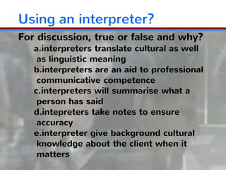 Working With Interpreters in Palliative Care. | PPTX