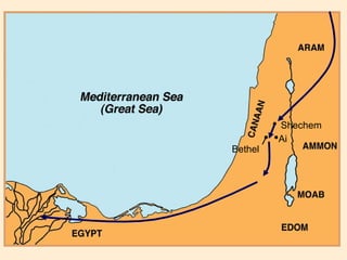 •  Shechem • Ai • Bethel 