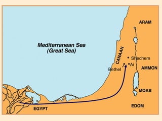 •  Shechem • Ai • Bethel 