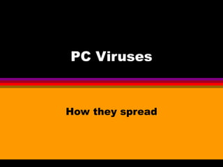 PC Viruses


How they spread
 