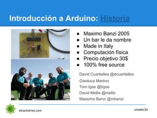 David Mellis Rduino Curso intensivo de arduino createc3 de mayo 2014 | PDF