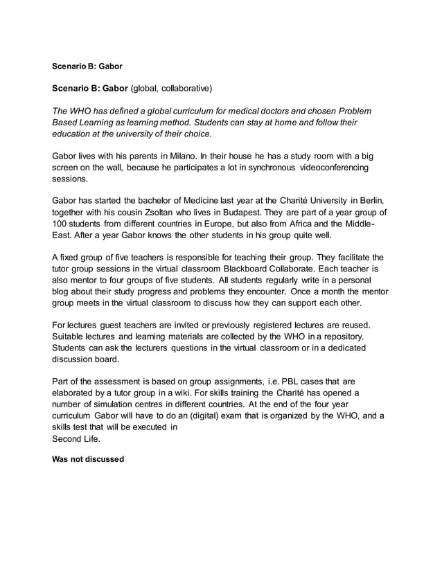 Pcw27 scenarios-and-notes | PDF