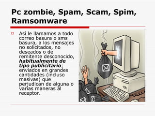 Pc zombie, Spam, Scam, Spim, Ramsomware ,[object Object]