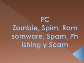 PC Zombie, Spim, Ramsomware, Spam, Phishing y Scam 