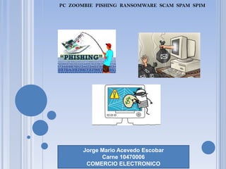 PC ZOOMBIE PISHING RANSOMWARE SCAM SPAM SPIM
Jorge Mario Acevedo Escobar
Carne 10470006
COMERCIO ELECTRONICO
 