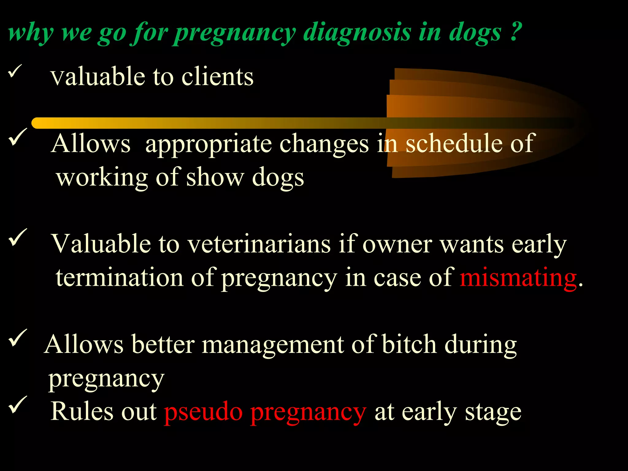 canine pregnancy diagnosis | PPT