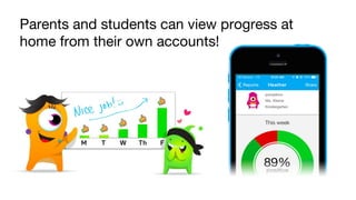 Parents and students can view progress at 
home from their own accounts! 
 