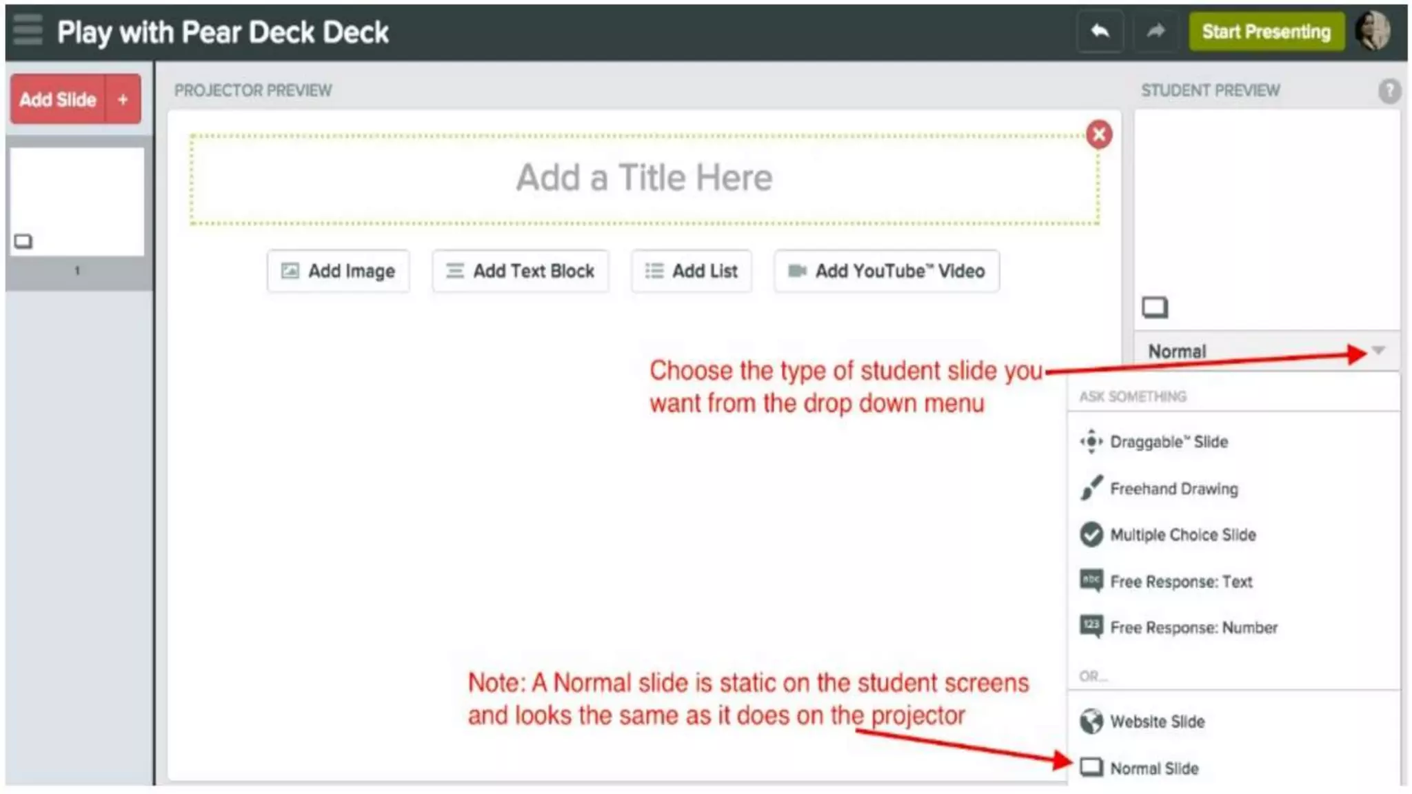 Pear Deck. Creating a Deck PPT