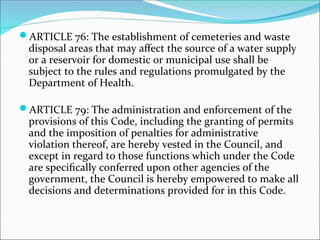 Pd 1067 Comprehensive Overview of PD 1067: The Water Code of the Philippines | PDF