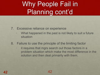 Planning Fail Examples Planning and decision making | PPTX