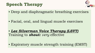 Plvt Rehabilitation of Parkinsons Disease | PPTX