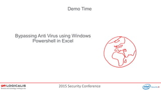 2015 Security Conference
Demo Time
Bypassing Anti Virus using Windows
Powershell in Excel
 