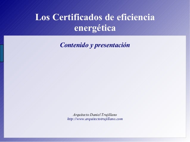 Los certificados de eficiencia energética