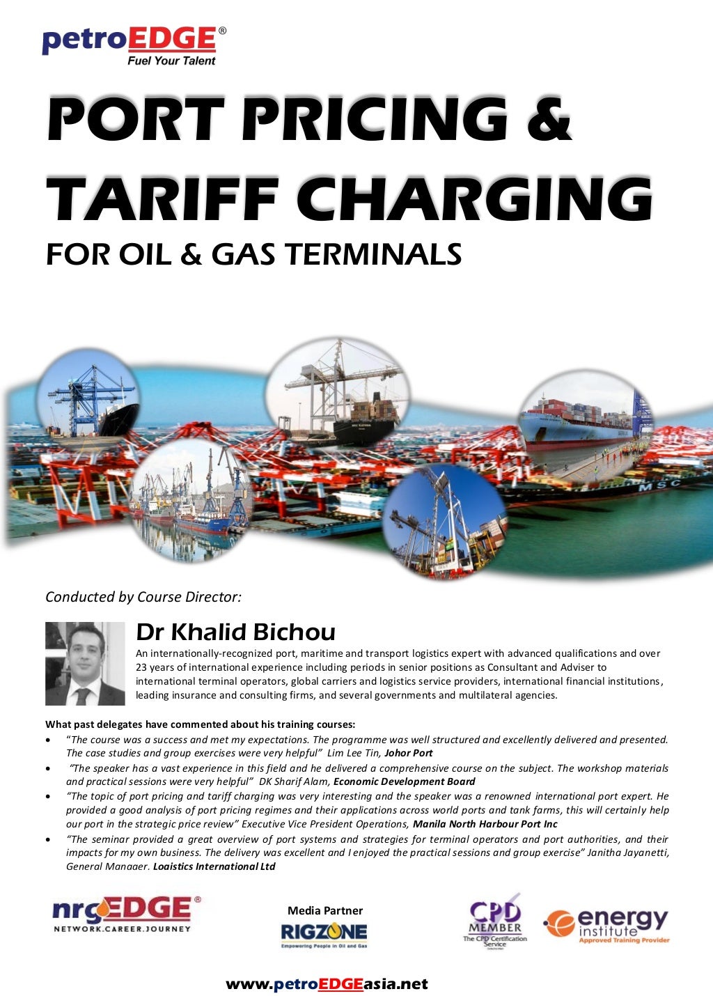 Port Pricing and Tariff Charging for Oil and Gas Terminals