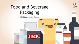 Food and Beverage
Packaging
2016 Community Report
 