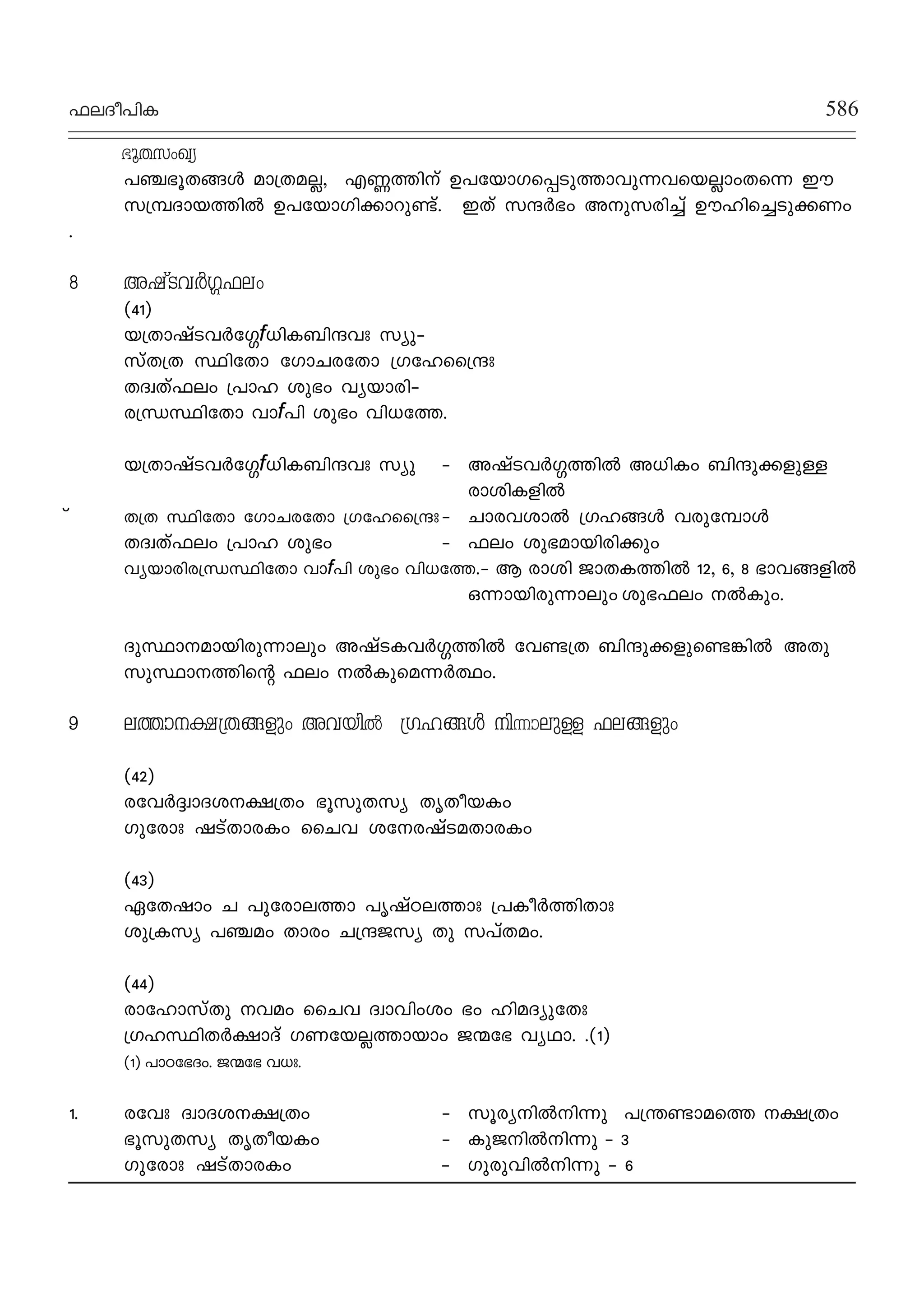 ^eZo]nI 586
`qXkwJy
]©`qXßƒ am{Xa√, FÆØnv D]tbmKs∏SpØmhp∂hsb√mwXs∂ Cu
k{ºZmbØn¬ D]tbmKn°mdp≠v. CXv kμ¿`w Apkcn®v Dulns®Sp°Ww
.
8 AjvSh¿§^ew
(41)
b{XmjvSh¿t§f[nI_nμhx kyp˛
kvX{X ÿntXm tKmNctXm {Ktlss{μx
XZzXv^ew {]ml ip`w hybmcn˛
c{‘ÿntXm hmf]n ip`w hn[tØ.
b{XmjvSh¿t§f[nI_nμhx kyp ˛ AjvSh¿§Øn¬ A[nIw _nμp°fp≈
cminIfn¬
v X{X ÿntXm tKmNctXm {Ktlss{μx˛ Nmchim¬ {Klßƒ hcptºmƒ
XZzXv^ew {]ml ip`w ˛ ^ew ip`ambncn°pw
hybmcnc{‘ÿntXm hmf]n ip`w hn[tØ.˛ B cmin PmXIØn¬ 12, 6, 8 `mhßfn¬
H∂mbncp∂mepw ip`^ew ¬Ipw.
Zpÿmambncp∂mepw AjvSIh¿§Øn¬ th≠{X _nμp°fps≠¶n¬ AXp
kpÿmØns‚ ^ew ¬Ipsa∂¿∞w.
9 eØm£{Xßfpw Ahbn¬ {Klßƒ n∂mep≈ ^eßfpw
(42)
cth¿±zmZi£{Xw `qkpXky XrXobIw
Kptcmx jSvXmcIw ssNh itcjvSaXmcIw
(43)
GtXjmw N ]ptcmeØm ]rjvTeØmx {]Io¿ØnXmx
ip{Iky ]©aw Xmcw N{μPky Xp k]vXaw.
(44)
cmtlmkvXp haw ssNh Zzmhnwiw `w lnaZyptXx
{KlÿnX¿£mZv KWtb√Ømbmw P∑t` hyYm. .(1)
(1) ]mTt`Zw. P∑t` h[x.
1. cthx ZzmZi£{Xw ˛ kqcyn¬n∂p ]{¥≠masØ £{Xw
`qkpXky XrXobIw ˛ IpPn¬n∂p ˛ 3
Kptcmx jSvXmcIw ˛ Kpcphn¬n∂p ˛ 6
 