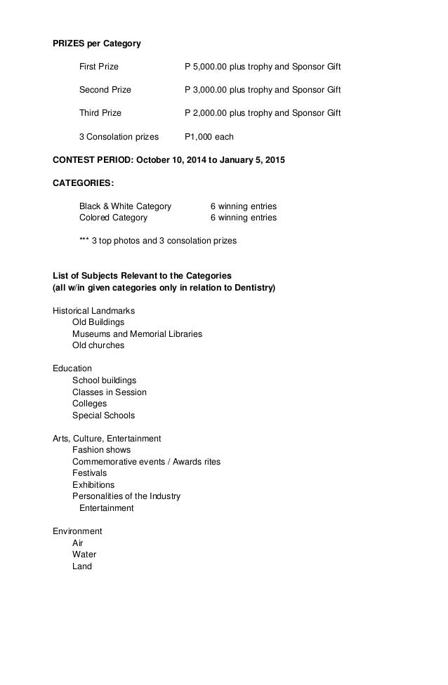 PDA Photo Contest Guidelines NDHM