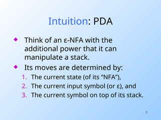 Designing of a Determinstic Push Down Atomaton | PPT