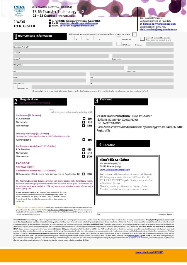 pda italy agenda reg form tr65 21 22 october 2015 firenze form 21 22