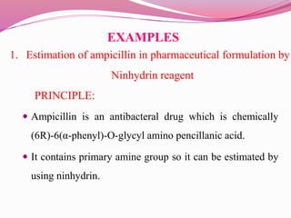 Ninhydrin Examples Pdac,ninhydrin,1,2 naphthoquinone reagents | PPTX