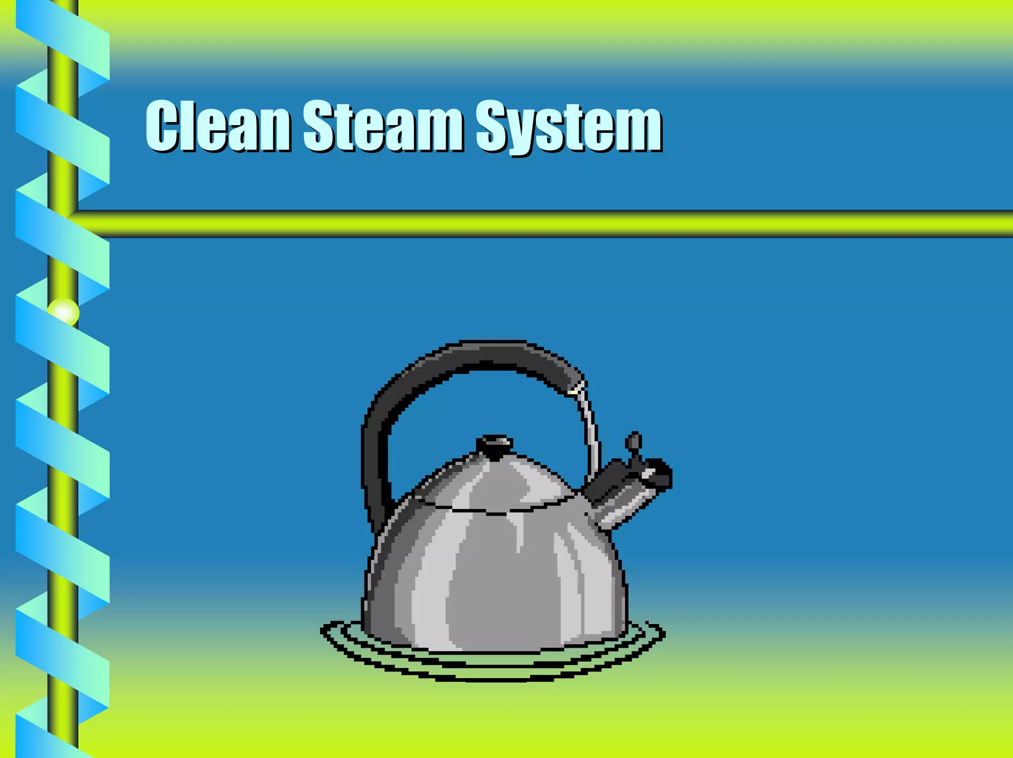 Clean Steam System
 