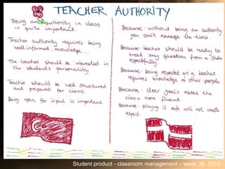 Student product - classroom management – week 38, 2010