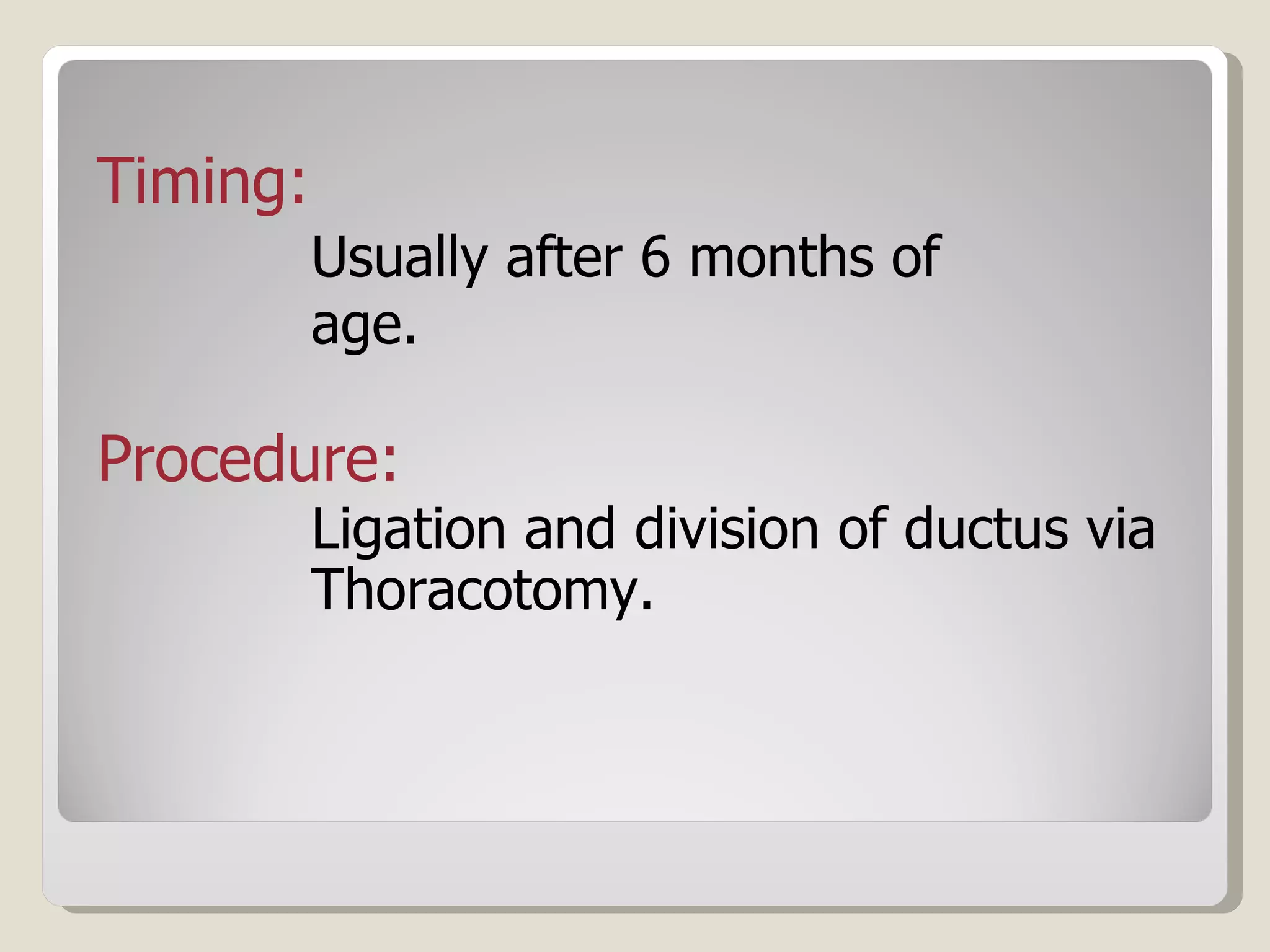 Pda Part 6 Treatment | PPT