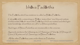 padartha nirupana as per NCISM syllabus | PDF