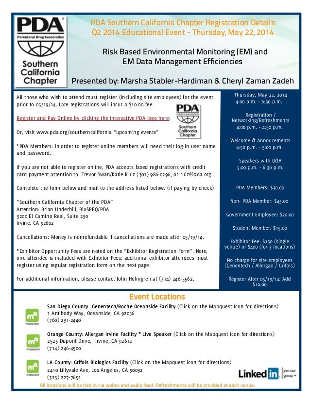 Pda socal risk based environmental monitoring 052214