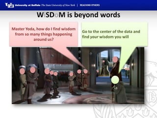 WiSDoM is beyond words
Master Yoda, how do I find wisdom
                                    Go to the center of the data ...