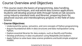 Introduction to Python NumPy and Pandas Libraries | PPTX