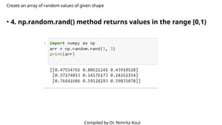 Introduction to Python NumPy and Pandas Libraries | PPTX