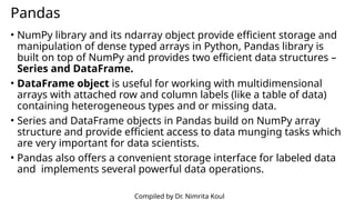 Introduction to Python NumPy and Pandas Libraries | PPTX