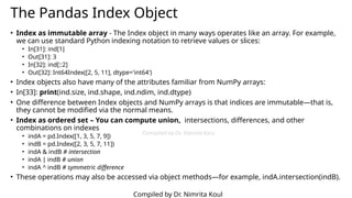 Introduction to Python NumPy and Pandas Libraries | PPTX