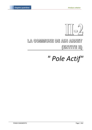 Chapitre quatrième          Analyse urbaine




                      " Pole Actif"




PHASE DIAGNOSTIC                      Page | 162
 