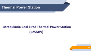Thermal Power Station
Barapukuria Coal Fired Thermal Power Station
(525MW)
19
 