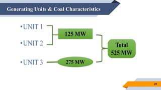Generating Units & Coal Characteristics
21
 