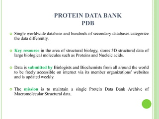protein data bank | PPTX