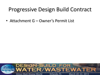Developing Procurement Documents for Progressive Design-Build Projects ...