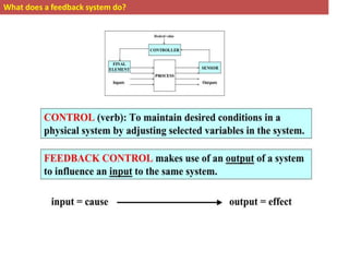 What does a feedback system do?
 