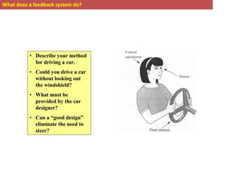 What does a feedback system do?
 