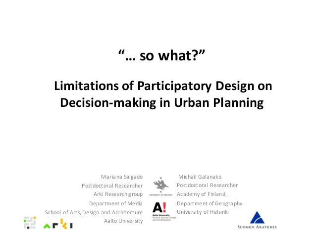 so what quot limitations of participatory design on decision arki group design