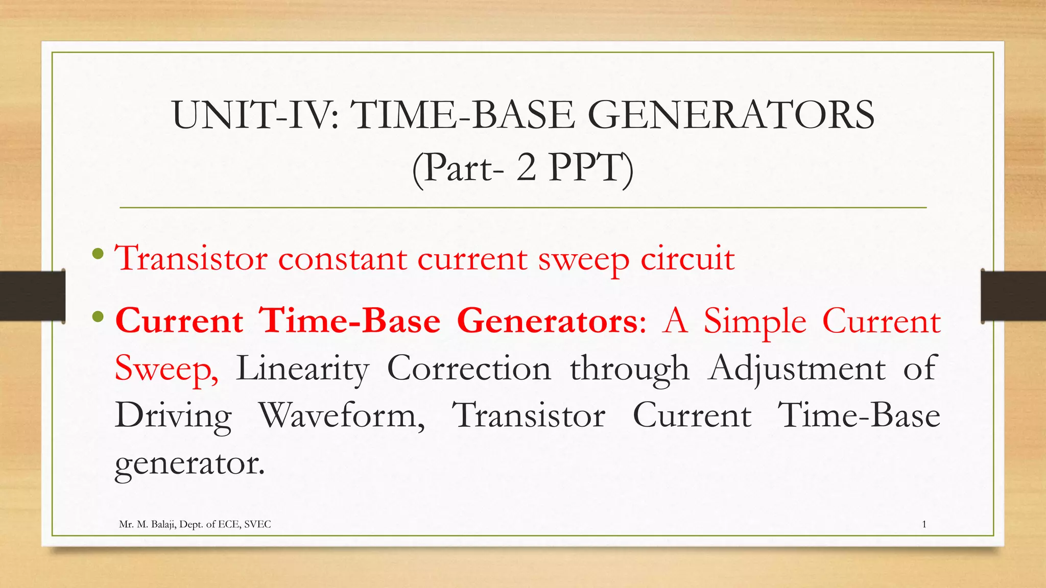 Time Base Generators (part2) PPT