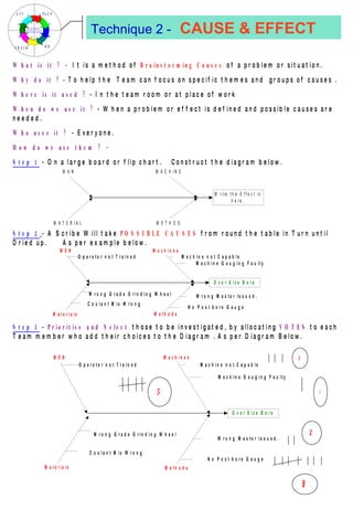 Technique 2 -   CAUSE & EFFECT 